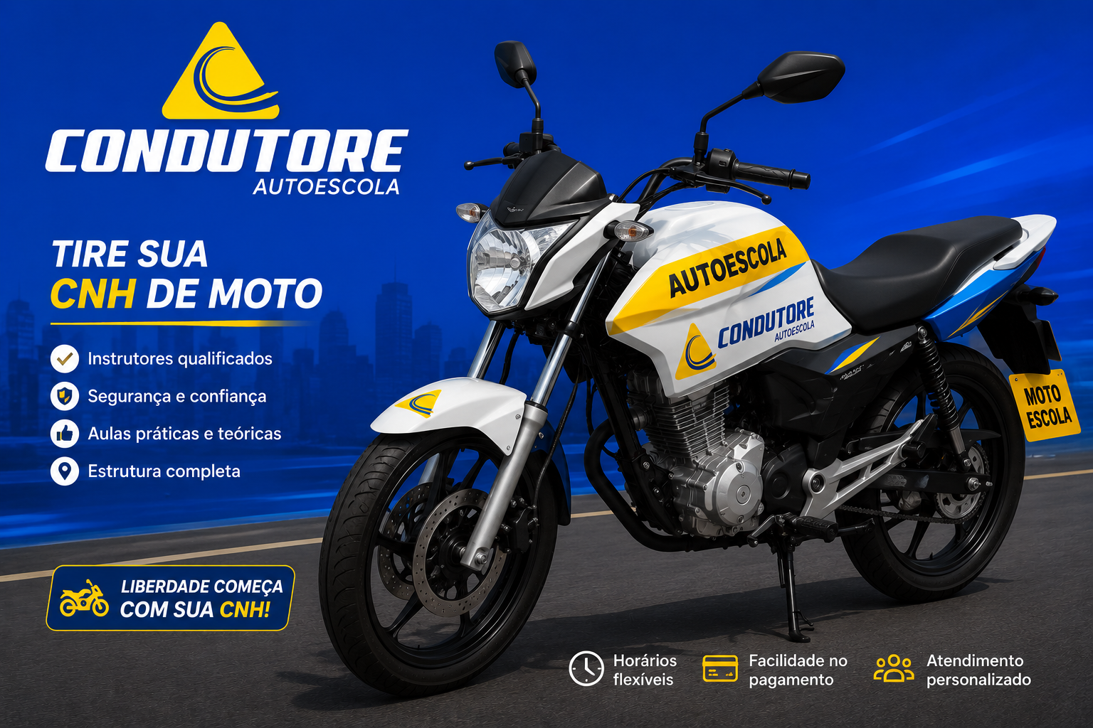🏍️🔥 PLANO INICIAL MOTO — 2 AULAS DE DIREÇÃO