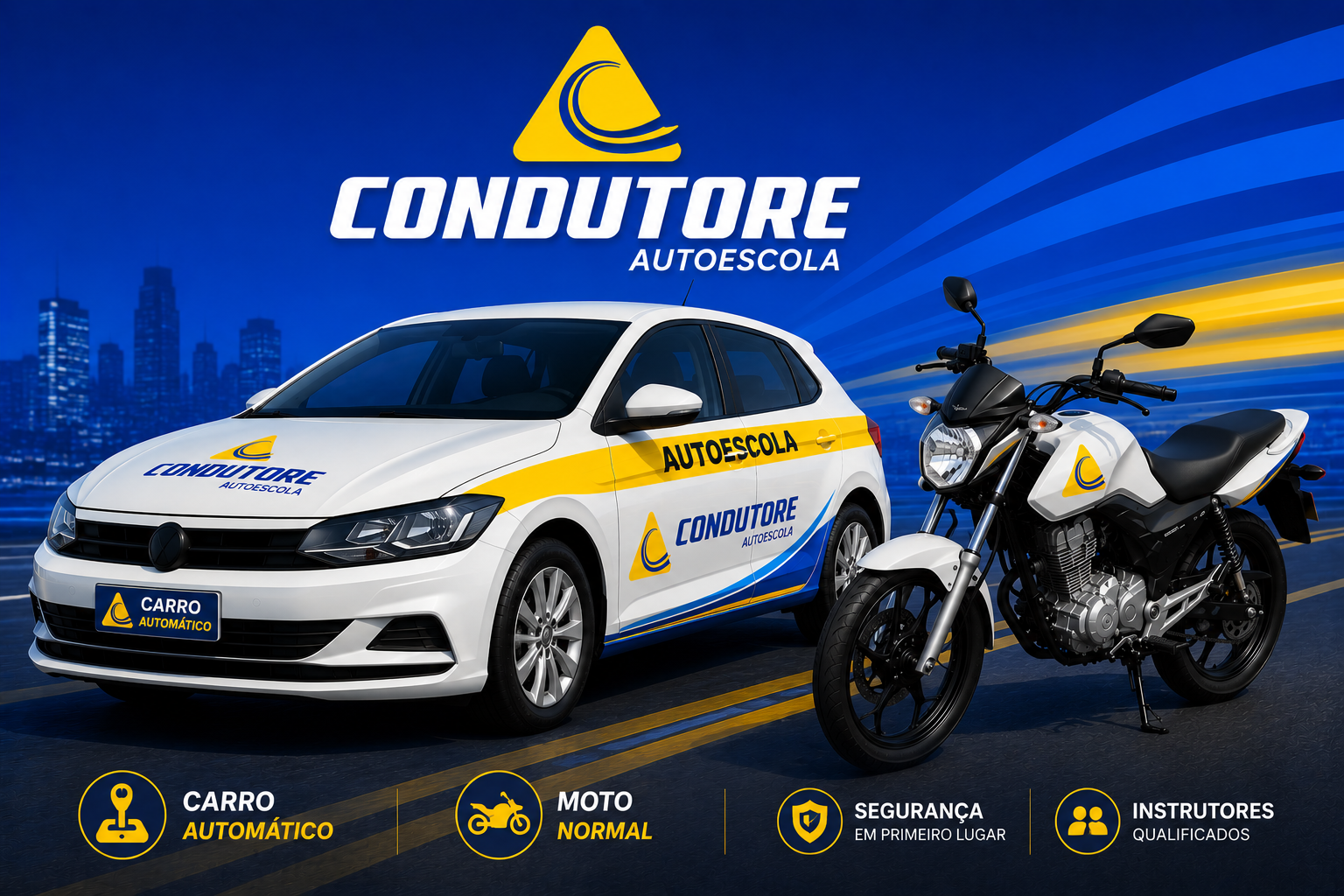 ⚡🚗🏍️ DUPLA AUTOMÁTICA (A+B) — 2 AULAS DE DIREÇÃO
